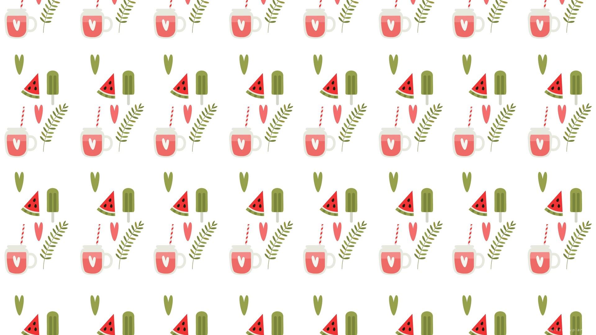 小清新元素复制可爱元气高清桌面壁纸图片