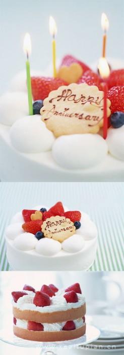 唯美如此美丽可口的蛋糕，我只想祝你生日快乐！图片