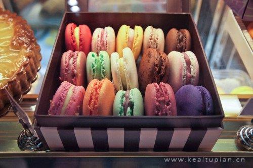 多彩缤纷的马卡龙，如此而又诱人图片