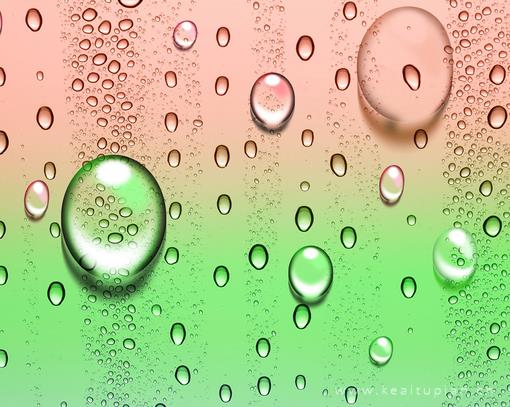 好看漂亮的水珠落下来了地上只留下一块块印记图片