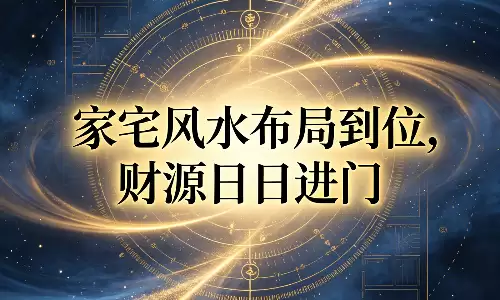 家宅风水布局到位，财源日日进门