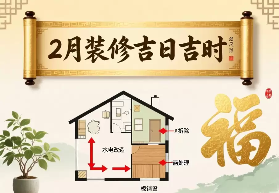 2026年2月的装修吉日，挑对日子让开工更顺利