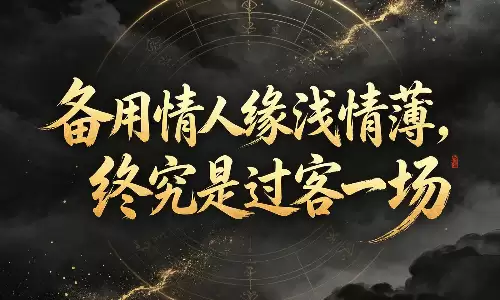 备用情人缘浅情薄，终究是过客一场
