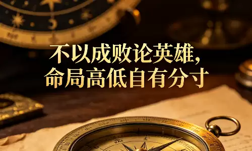 不以成败论英雄，命局高低自有分寸
