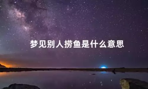 梦见别人捞鱼的梦境解析