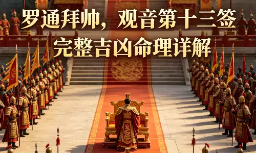 罗通拜帅，观音第十三签完整吉凶命理详解