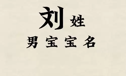 姓刘的男孩名字，寓意大气好听