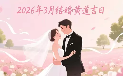 2026年3月结婚黄道吉日，选个完美日子结婚不后悔