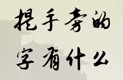 提手字旁的字有哪些？常见好用字大盘点