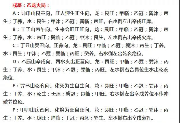 杨公立向放水口诀