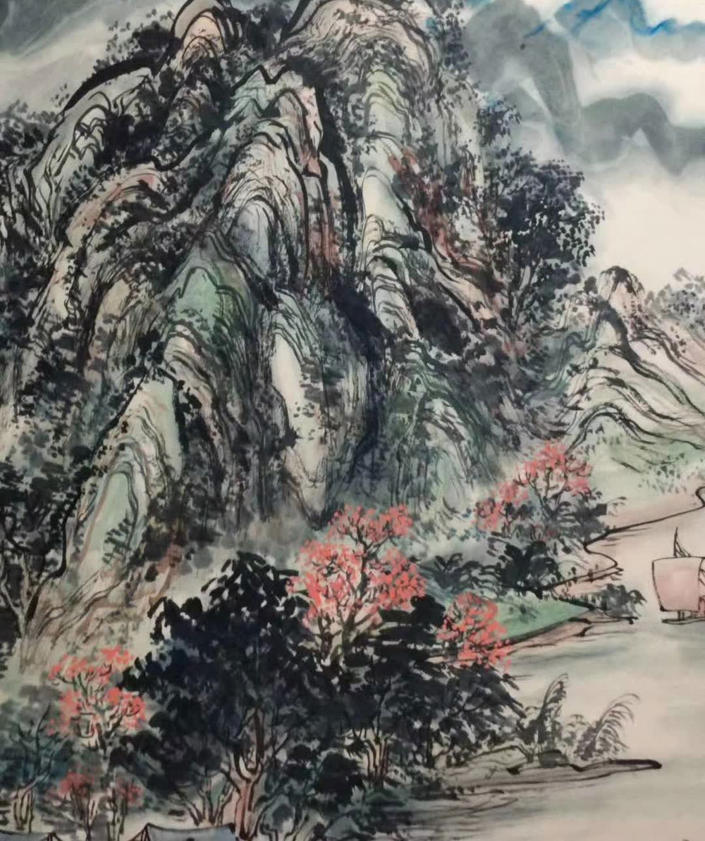 黄宾虹作品《潭渡幽居图》,至尊力作_国画作品-富达裕