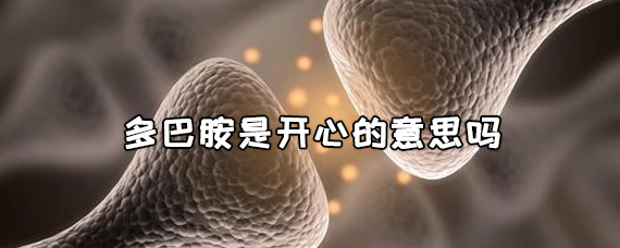 多巴胺是开心的意思吗