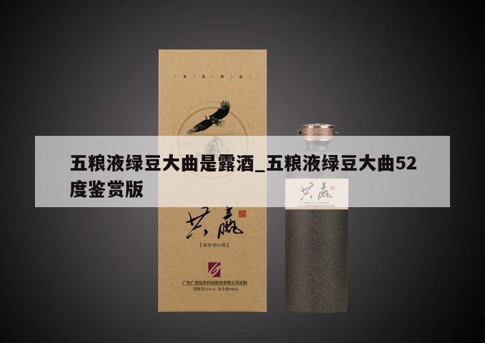 五粮液绿豆大曲是露酒_五粮液绿豆大曲52度鉴赏版