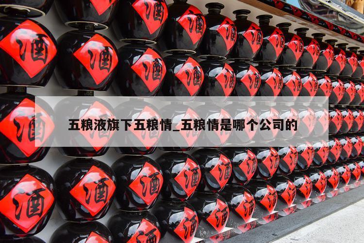 五粮液旗下五粮情_五粮情是哪个公司的