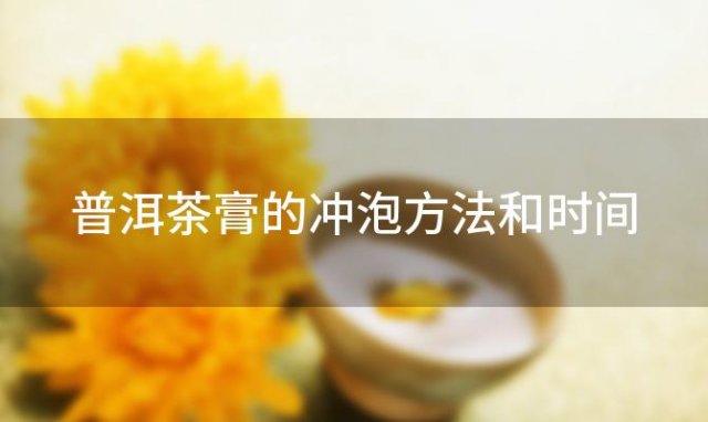 普洱茶膏的冲泡方法和时间，普洱茶膏的冲泡方法和比例