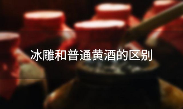 冰雕和普通黄酒的区别「冰雕和普通黄酒的区别在哪」 
