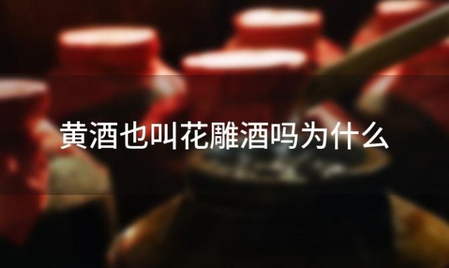 黄酒也叫花雕酒吗为什么 黄酒也叫花雕酒吗对吗