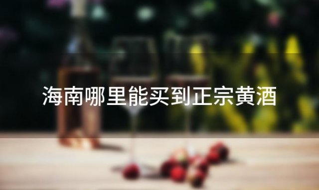 海南哪里能买到正宗黄酒