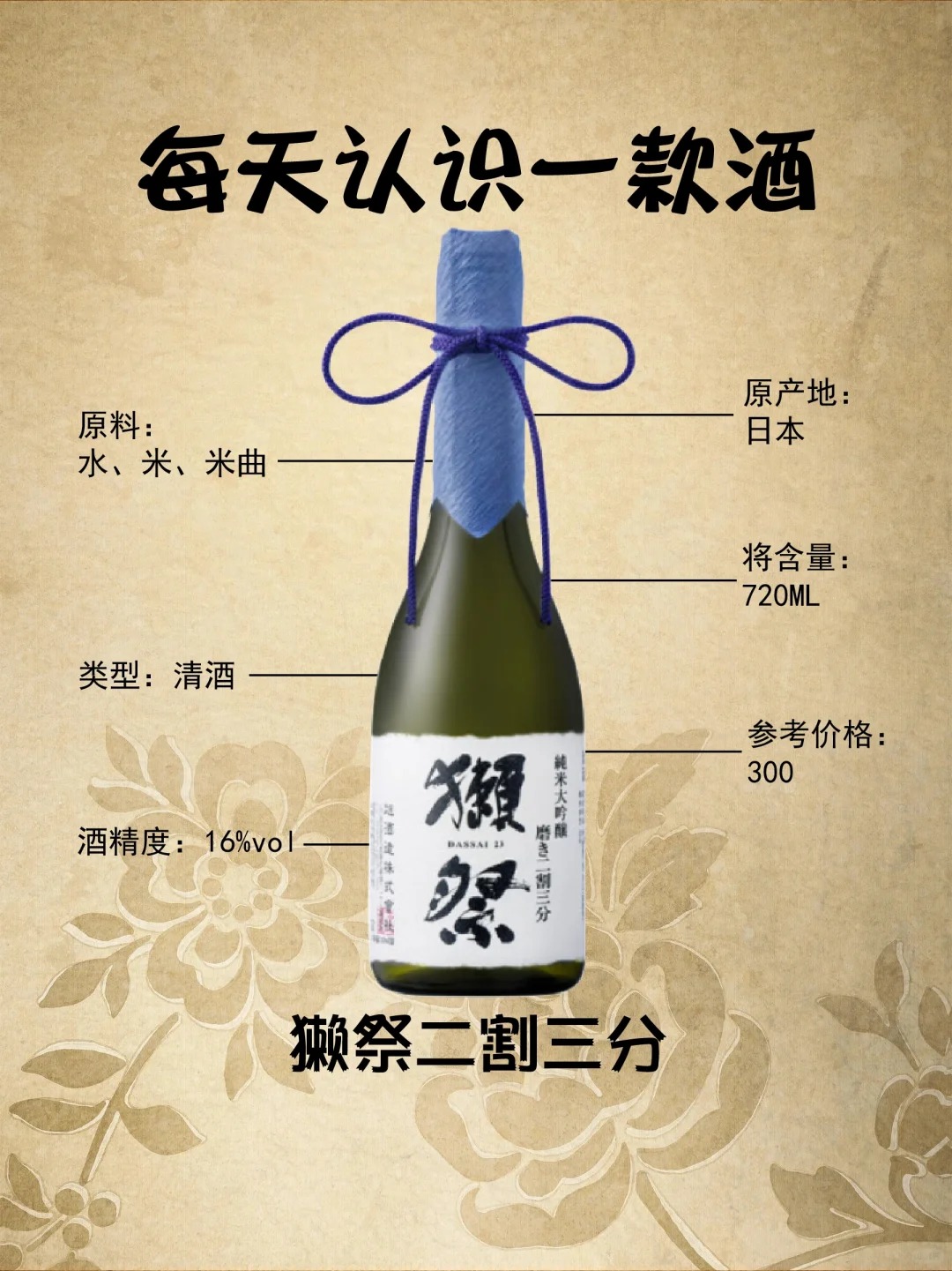 每天认识一款酒︱獭祭二割三分 