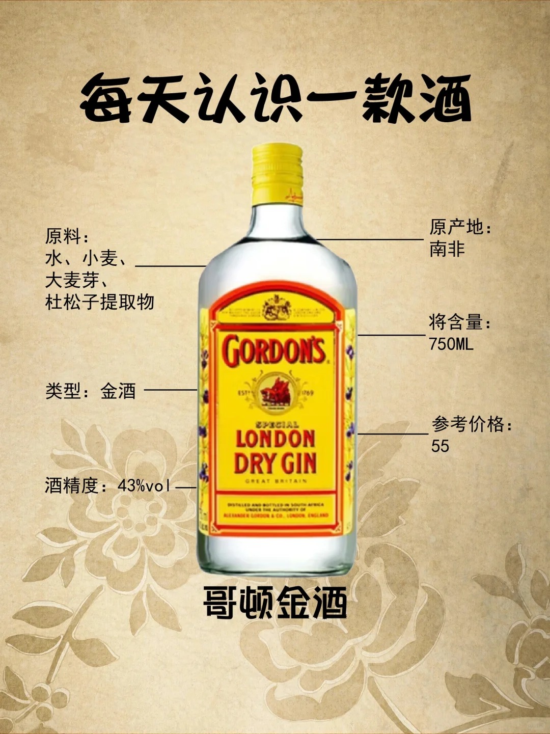 每天认识一款酒︱哥顿金酒