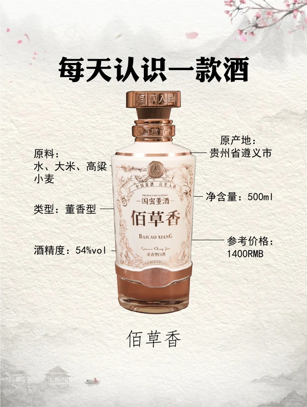 每天认识一款酒︱佰草香 