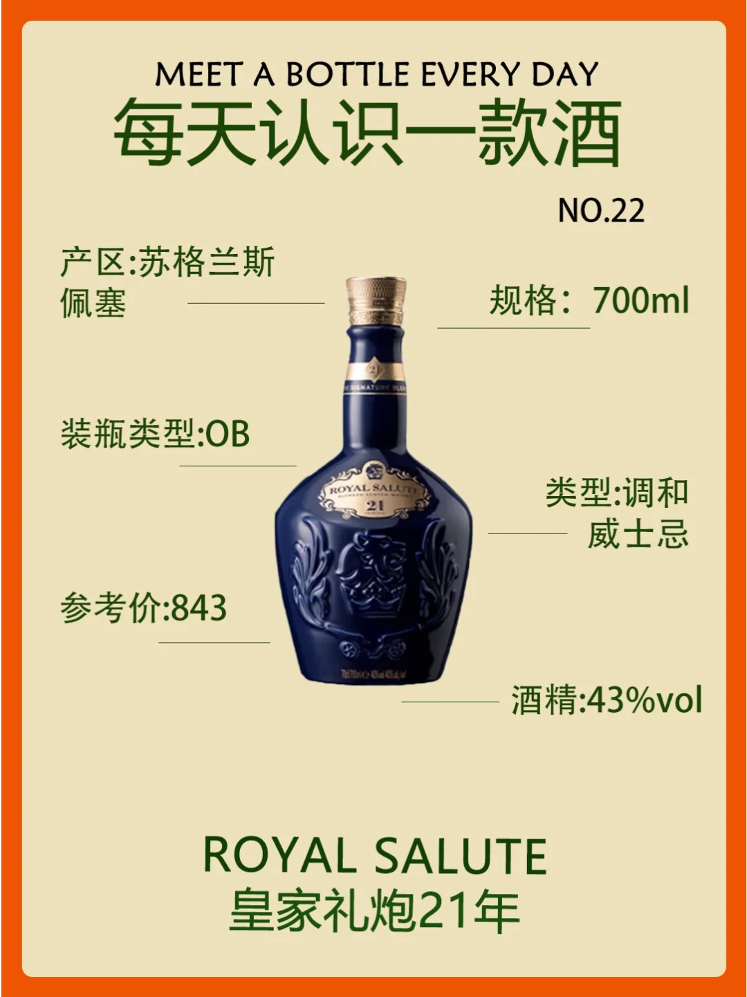 每天认识一款酒｜皇家礼炮 21 年 
