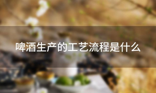 啤酒生产的工艺流程是什么 