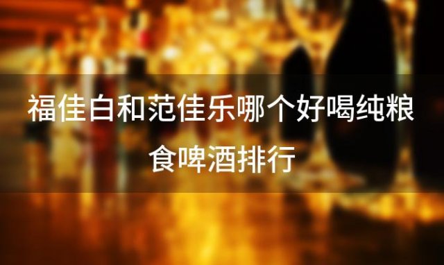 福佳白和范佳乐哪个好喝纯粮食啤酒排行 