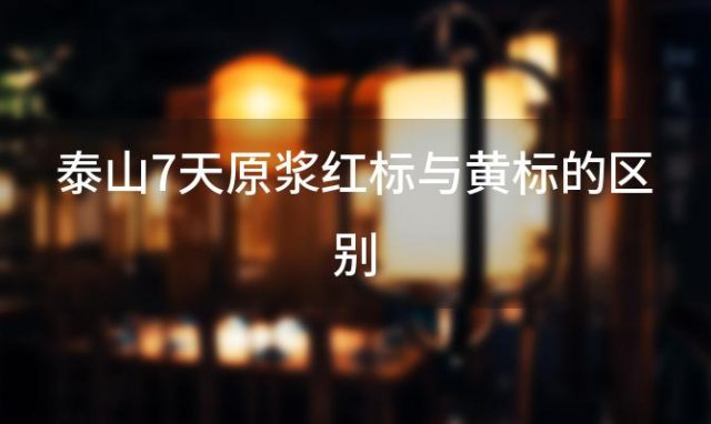 泰山7天原浆红标与黄标的区别