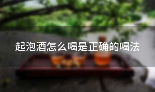 起泡酒怎么喝是正确的喝法「起泡酒怎么用」