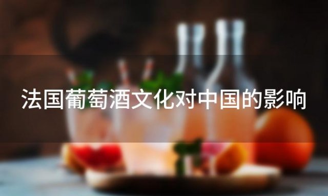 法国葡萄酒文化对中国的影响，法国葡萄酒文化1