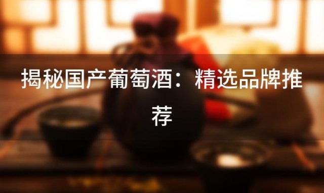 揭秘国产葡萄酒：精选品牌推荐，品味卓越好酒