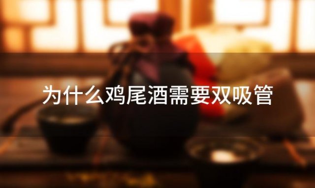 为什么鸡尾酒需要双吸管 