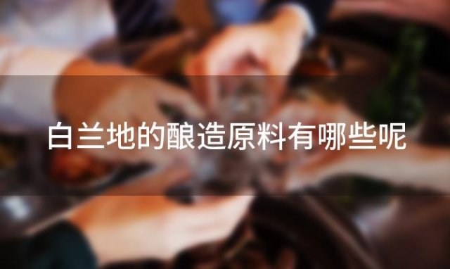 白兰地的酿造原料有哪些呢 白兰地的酿造原料有哪些品牌