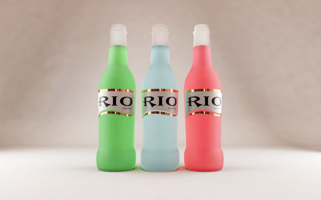 各种类型的rio鸡尾酒有八种口味