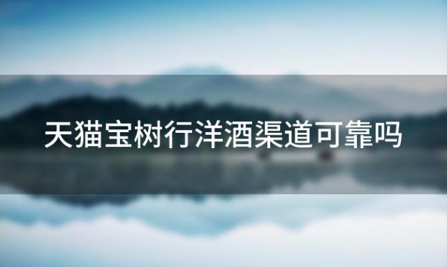 天猫宝树行洋酒渠道可靠吗 