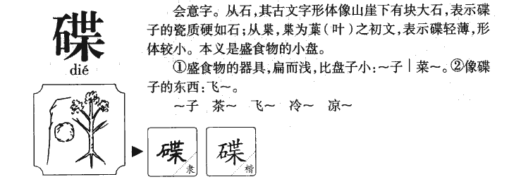 碟字取名寓意和含义_碟字五行属什么