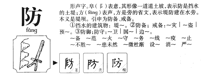 防字取名寓意和含义_防字五行属什么