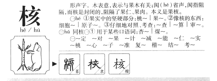 核字取名寓意和含义_核字五行属什么