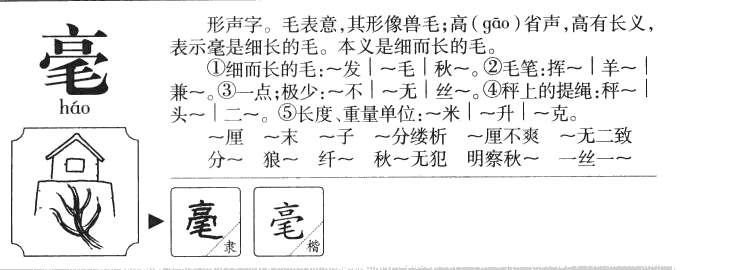 毫字取名寓意和含义_毫字五行属什么