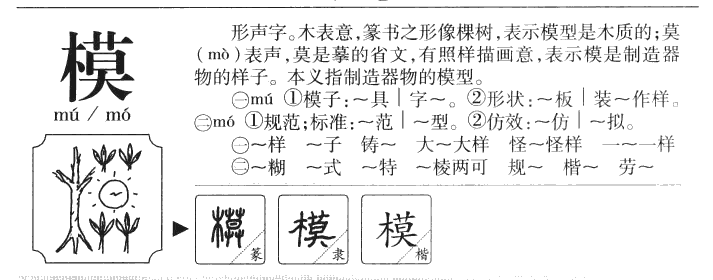模字取名寓意和含义_模字五行属什么