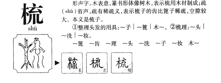 梳字取名寓意和含义_梳字五行属什么
