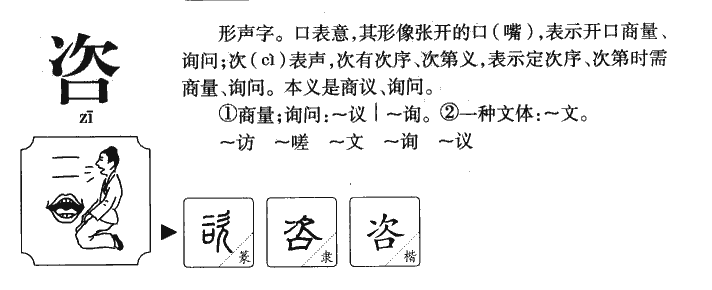 咨字取名寓意和含义_咨字五行属什么