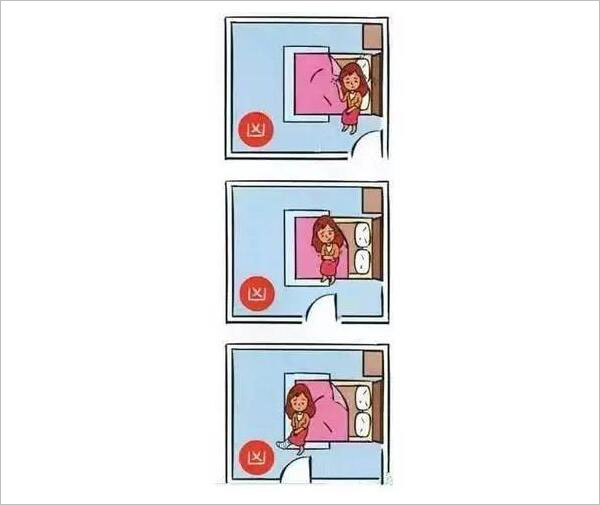 卧室床摆放禁忌三：房门正对到床