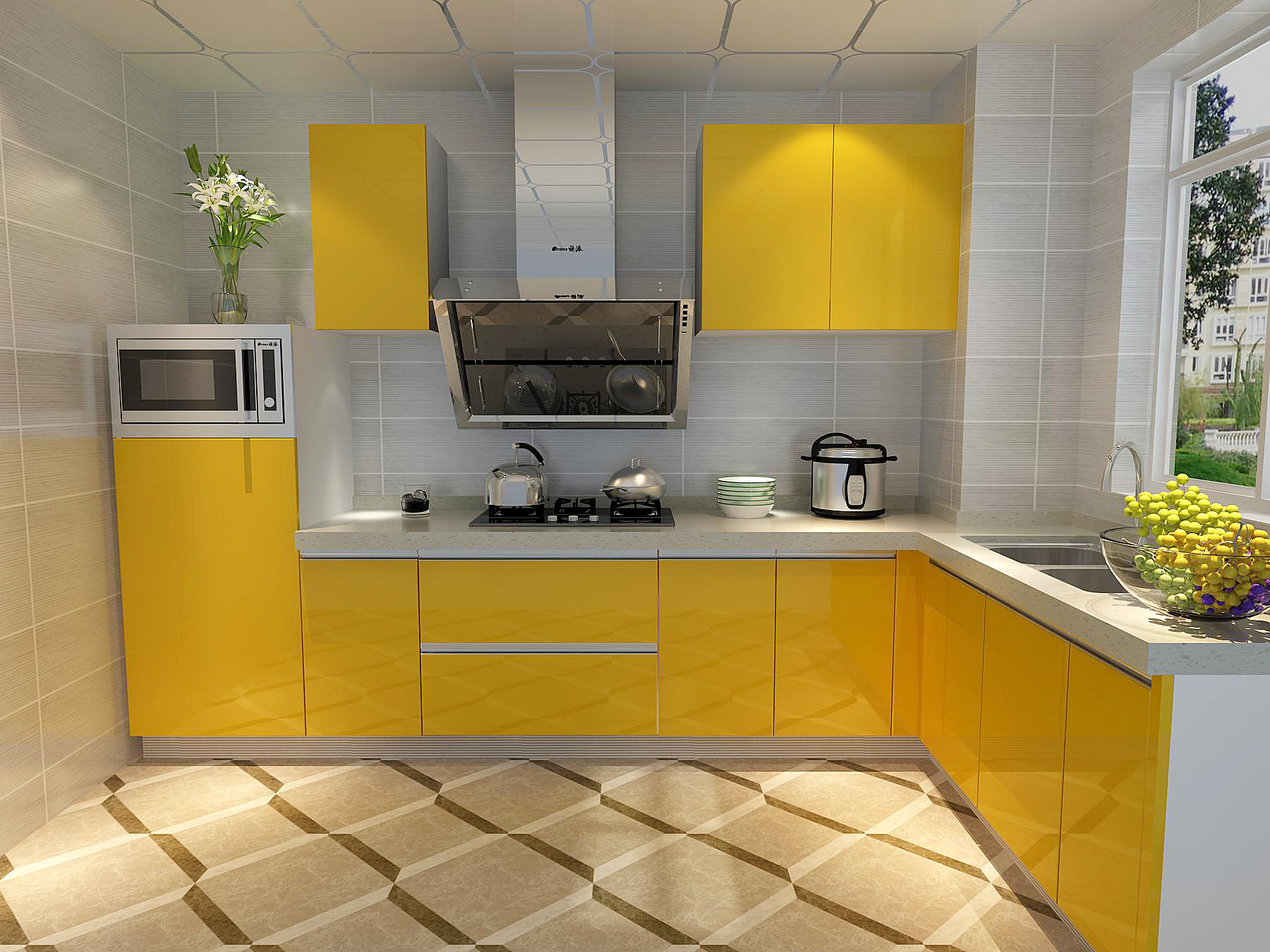 欧派小编厨房颜色是不是符合颜色风水学的风水学小点！