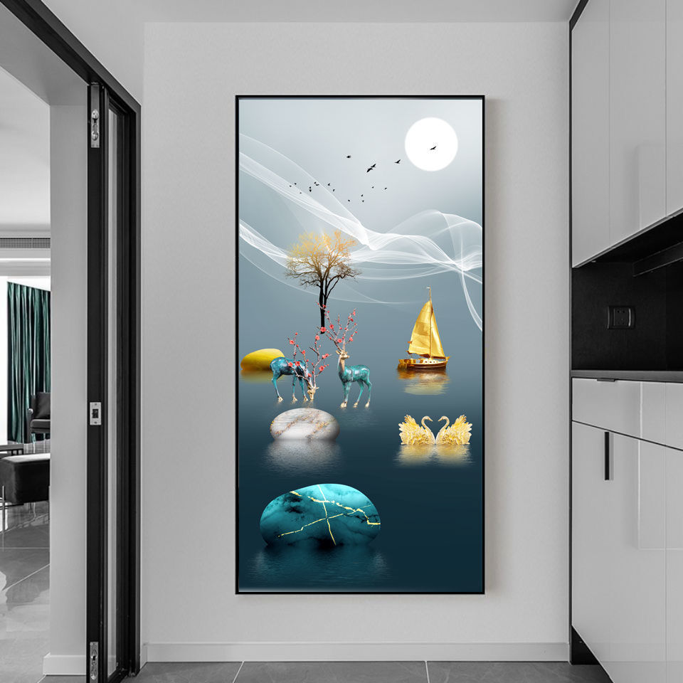 玄关正对大门效果图_正对大门玄关适合挂什么风水画_玄关处适合挂什么画