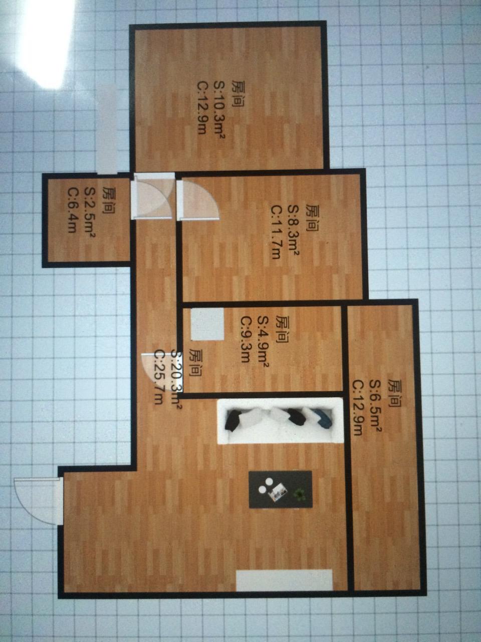 100平方的3室2厅1卫1厨户型图_北景月桂苑3室2厅1卫户型图_两室一厅风水最好户型
