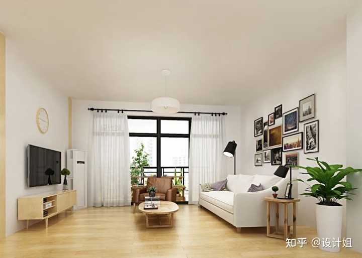 电视柜旁边的空位如何布置？旁边放柜式空调怎么布置