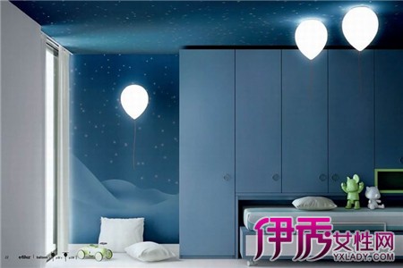 灯饰设计和墙体结合 在家打造美丽星空