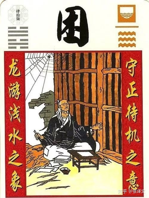 坎卦变困卦是什么意思 泽水困【上兑为泽，下坎为水】